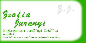 zsofia juranyi business card